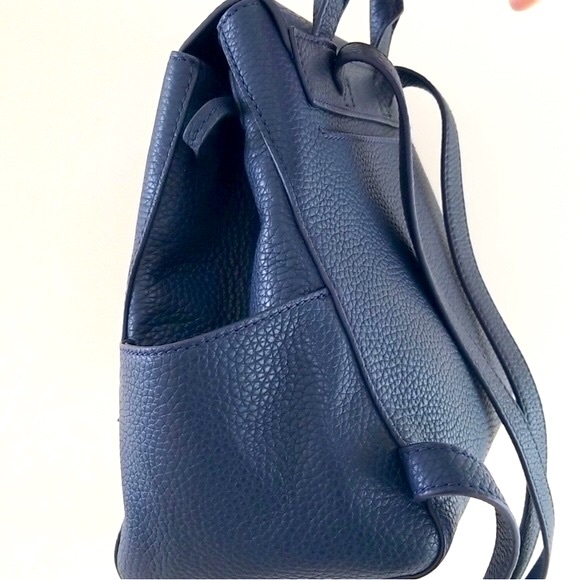 Tory Burch Navy Thea Drawstring Tassa Backpack - Picture 6 of 8